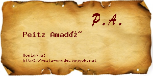 Peitz Amadé névjegykártya